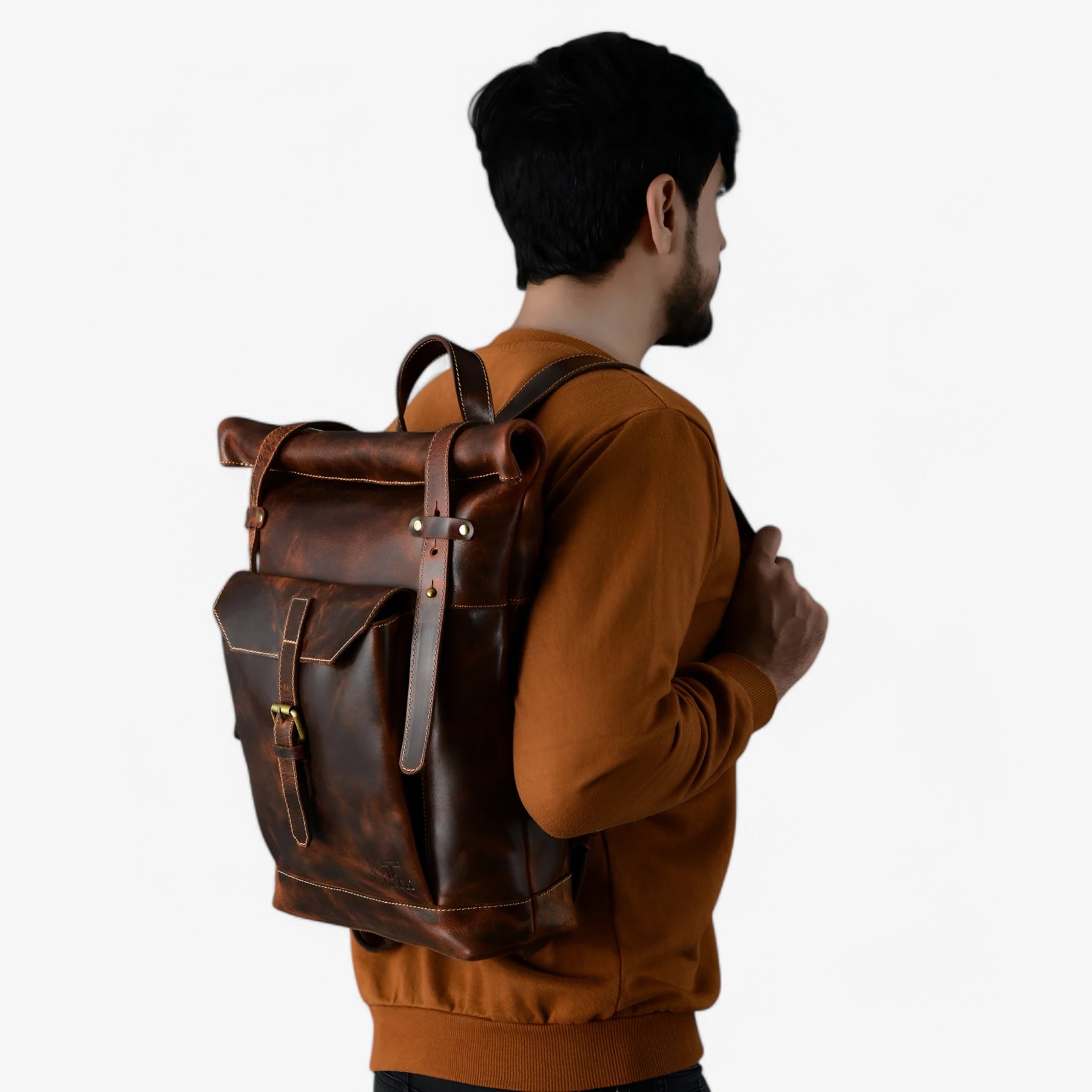 Saddleback | Bruine Roll-Top Rugzak - €25 : Saddleback | Bruine Roll-Top Rugzak in van Pantinoshop