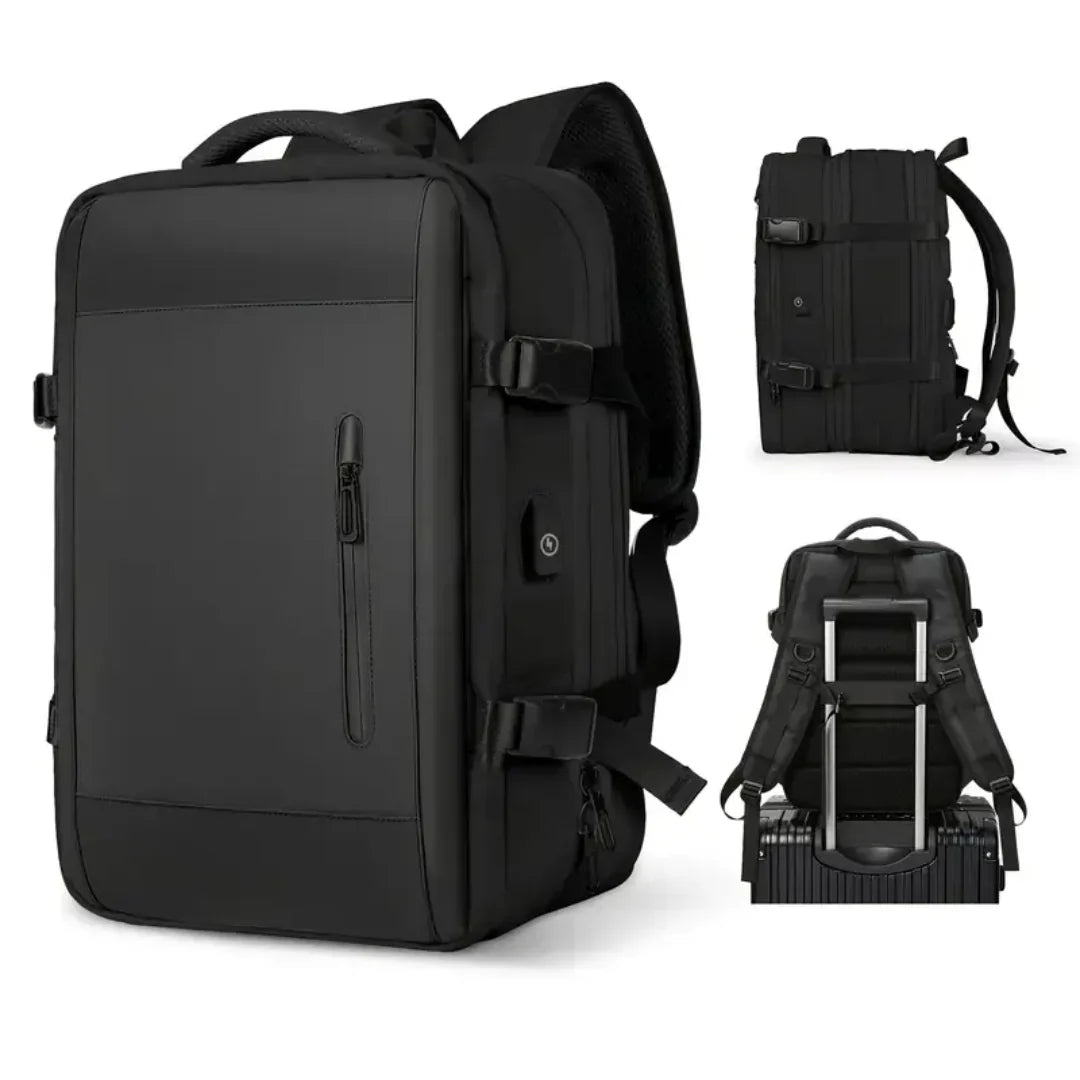 bags : Lotte Ademend rugzak - rugzak dames - laptop rugzak in Zwart van Pantino