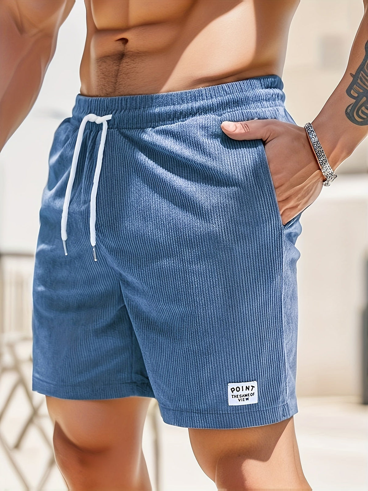 men's fashion : Marquis | Comfortabele Shorts - Ideaal voor ontspannen dagen en actieve toepassingen in Blauw van Pantinoshop