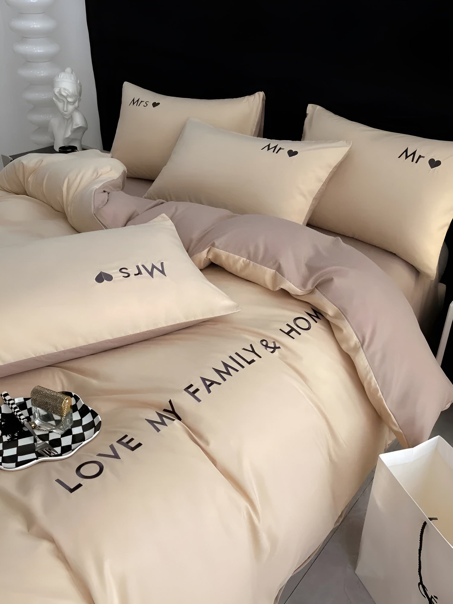 home & garden : DreamPro Beddings - Ultrazacht en Comfortabel Beddengoed in Champagnebruin van Pantino