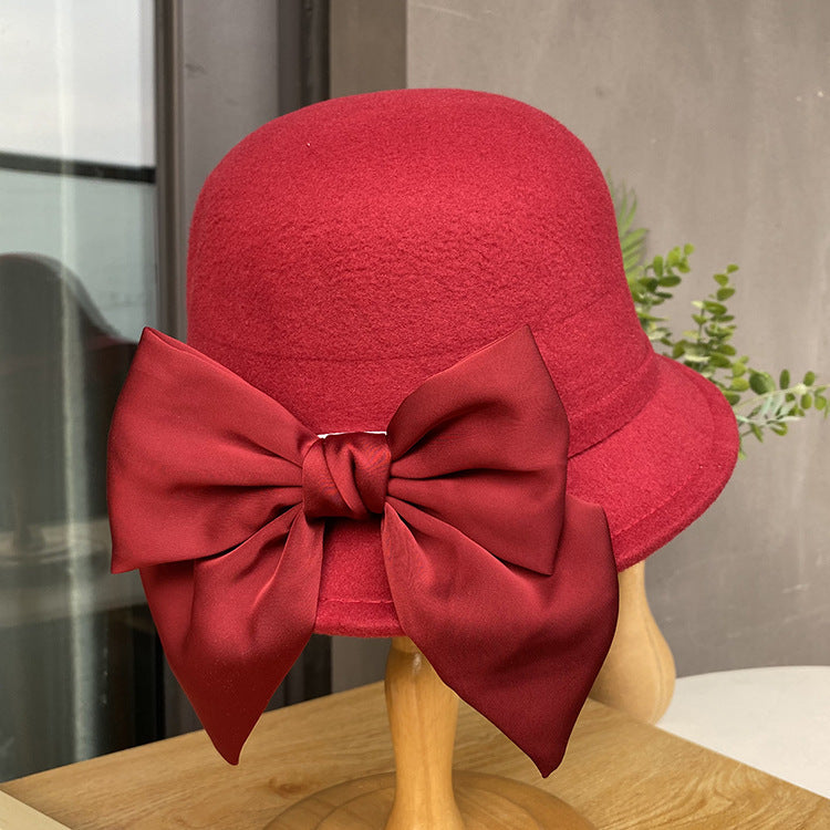 accessories : Veala | Koepel emmer hoed in Puur Wijn Rood van Pantino