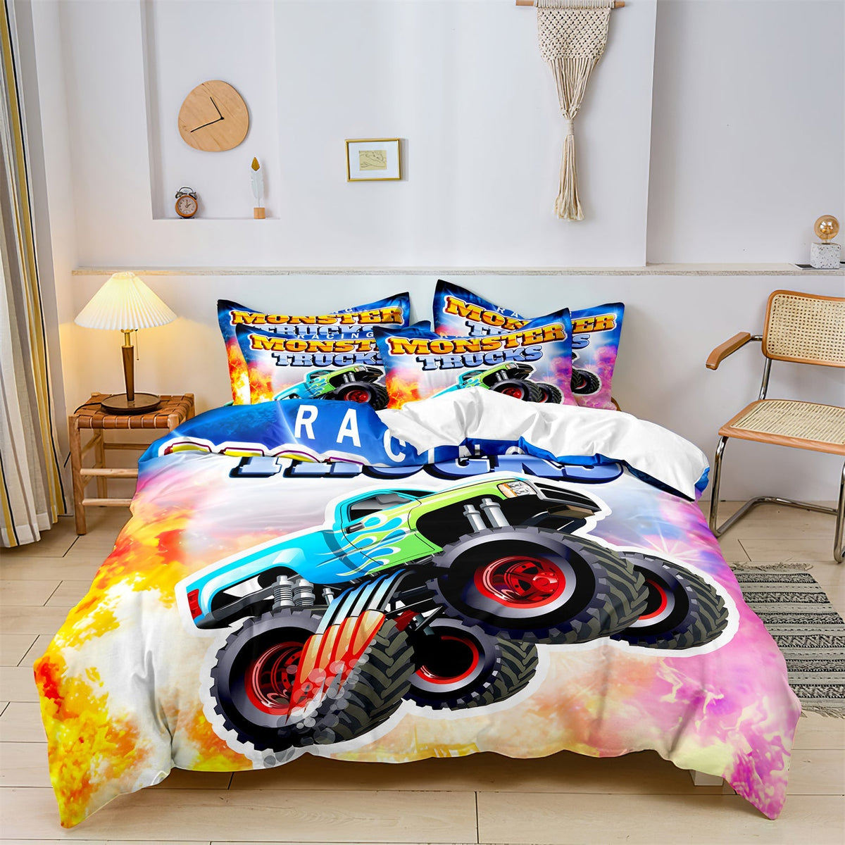 home & garden : CoolCovers - Kinder dekbedovertrek set monstertruck | Kind | Tiener | Dekbed | Kussensloop in van Pantino