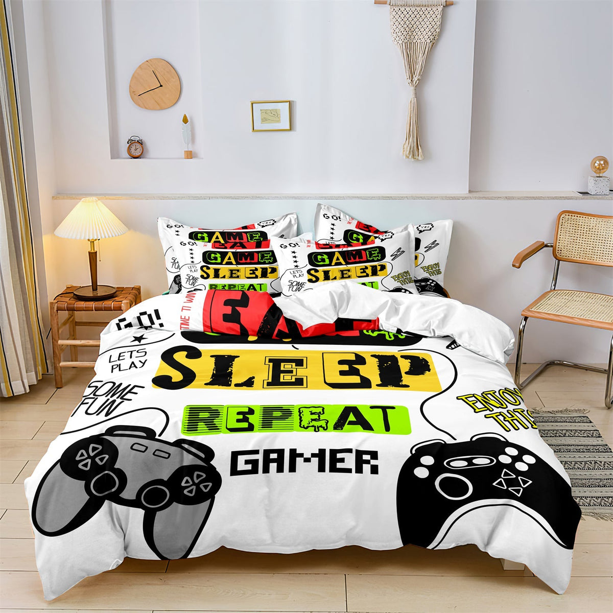 home & garden : CoolCovers - Gamer Kinderdekbedovertrek Beddengoed Set | Tiener | Kinderkamer in EU King van Pantino