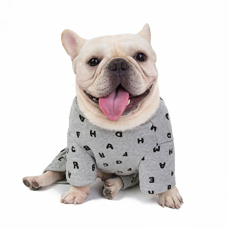 pets : Gezellige Fleecehondenhoody met vier poten en letteropdruk in van Pantino