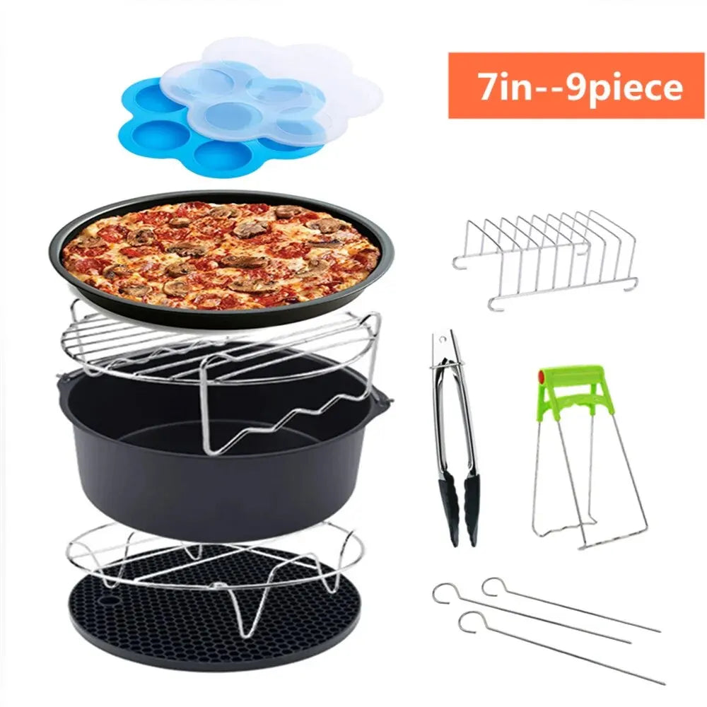 home & garden : FrySet | Airfryer Accessoire 10pcs Set | Veelzijdig en Handig | Maak Van Elke Maaltijd Een Feest in van Pantino