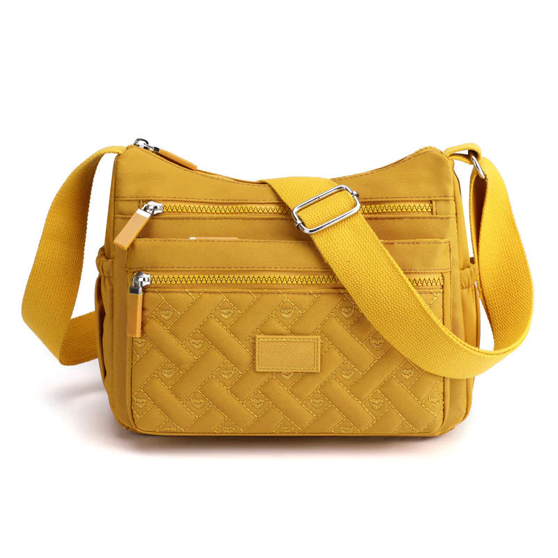 bags : Klassieke luxe schoudertas in Geel van Pantino