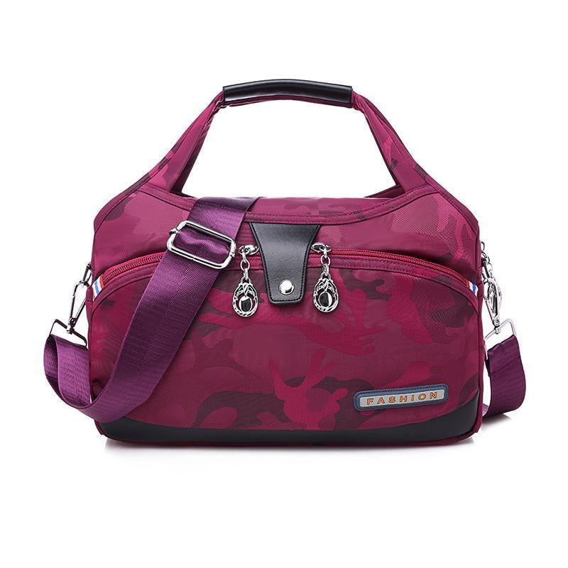bags : MultiSafe - Waterdichte Nylon Handtas in Roze rood van Pantino