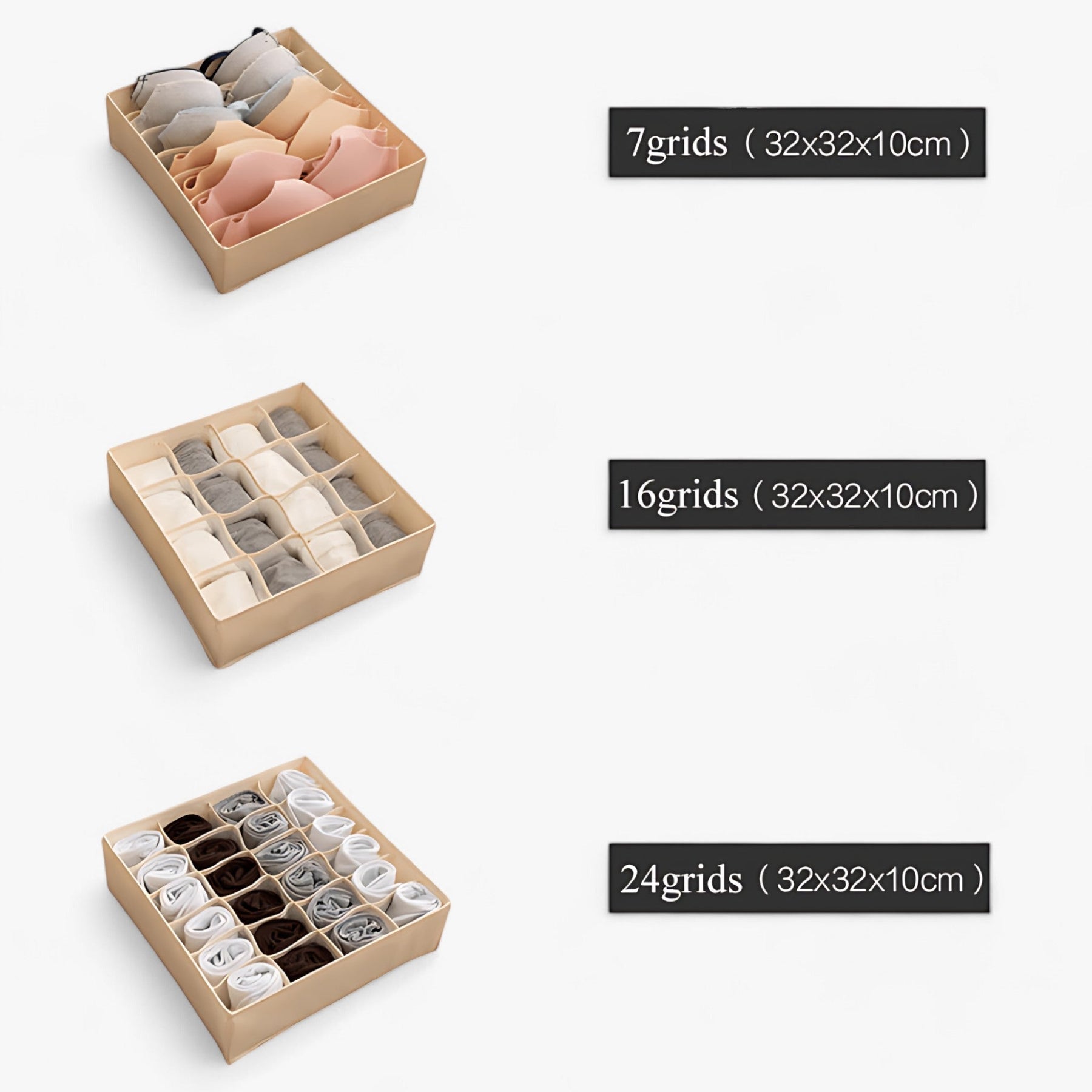 home & garden : Ondergoed organizer | Opvouwbare ladeverdeler - Houd sokken en bh's op een nette manier gesorteerd in van Pantino