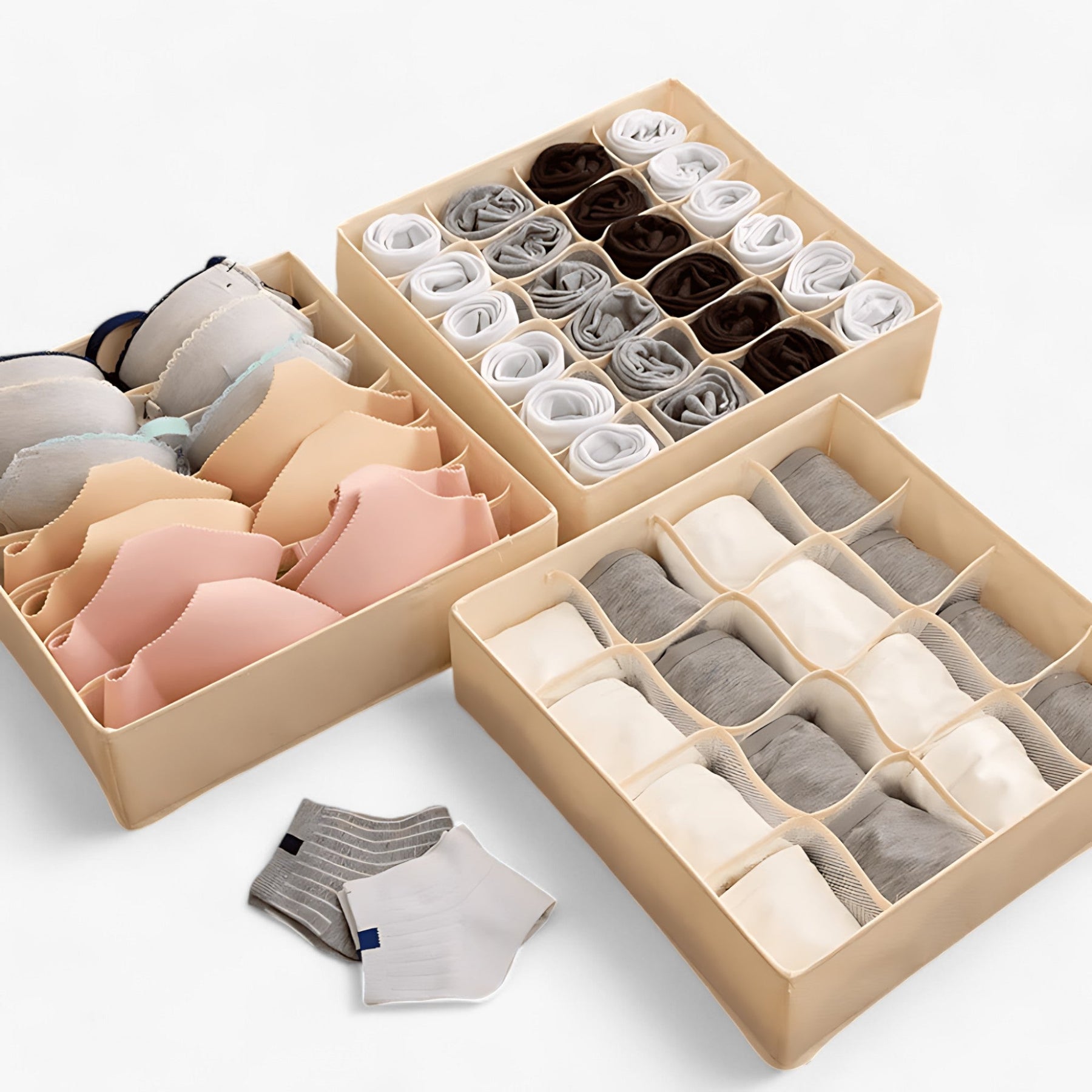 home & garden : Ondergoed organizer | Opvouwbare ladeverdeler - Houd sokken en bh's op een nette manier gesorteerd in van Pantino