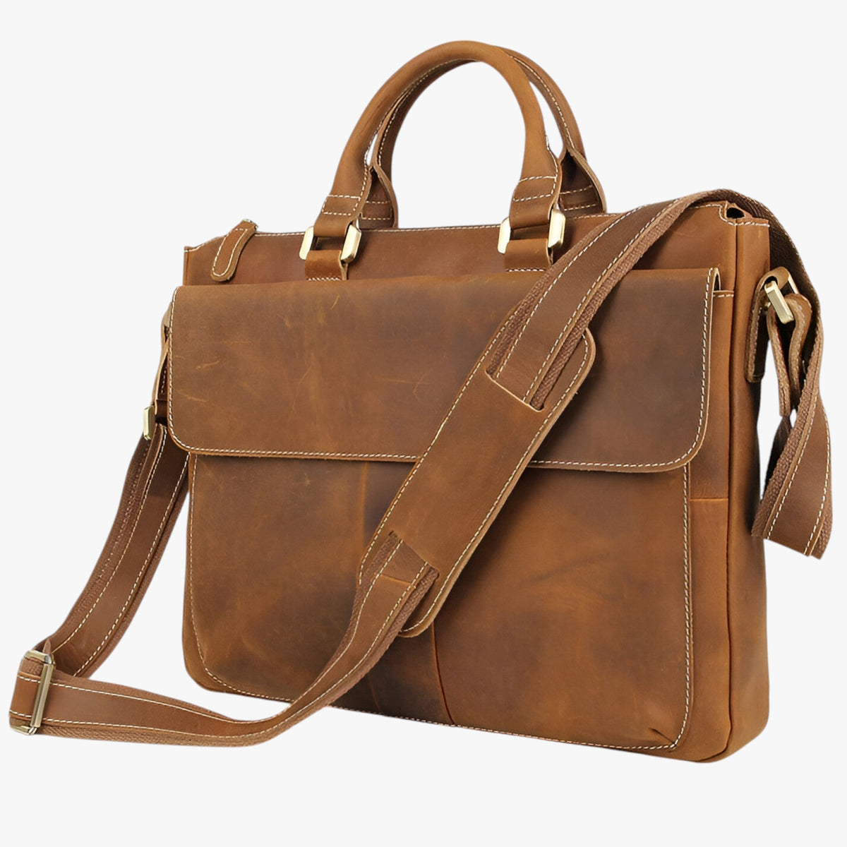 bags : Arthur | Leren Laptoptas met Schouderband in van Pantinoshop