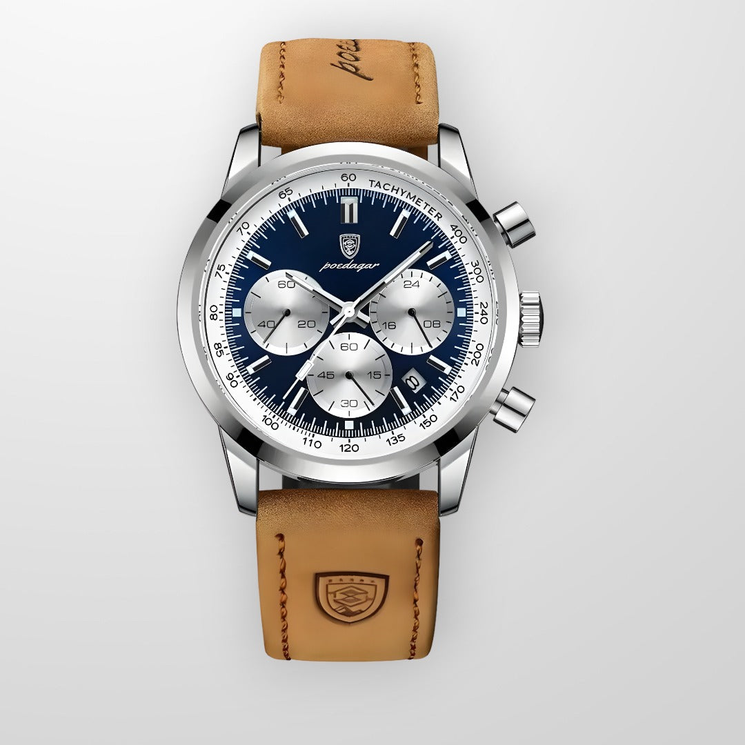 watches : LuminousWatch™ - Luxe horloges voor mannen in Bruin Zilver van Pantino