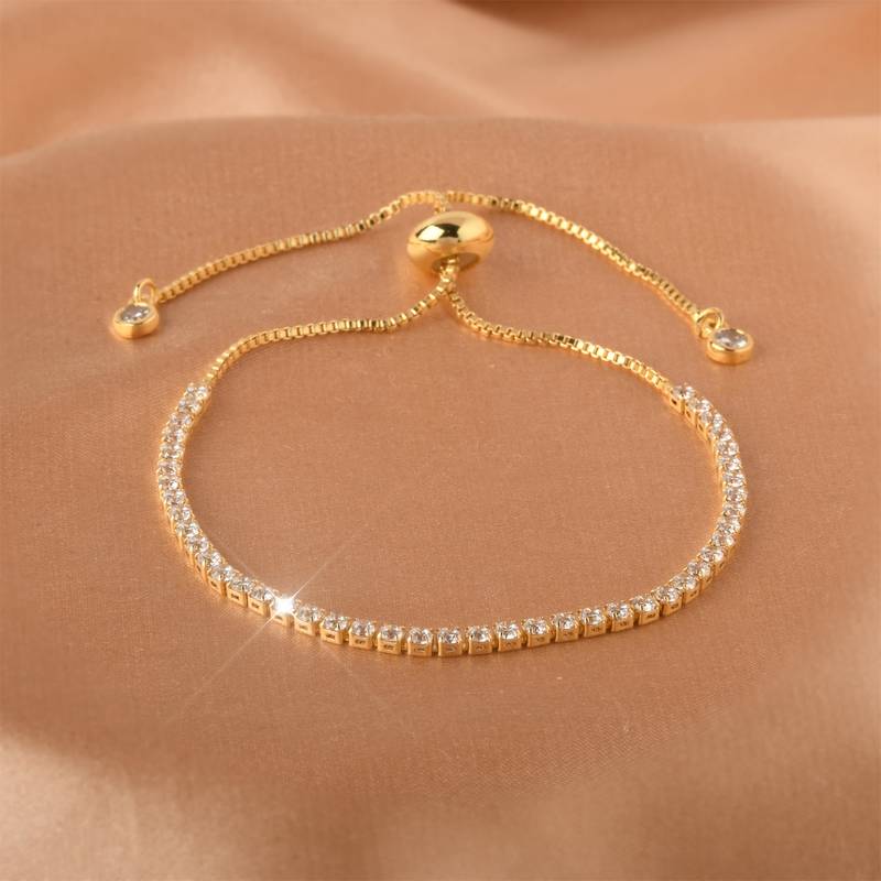 accessories : Sharapova™ - Tennis Armband in Goud (Verstelling met Lus) van Pantino