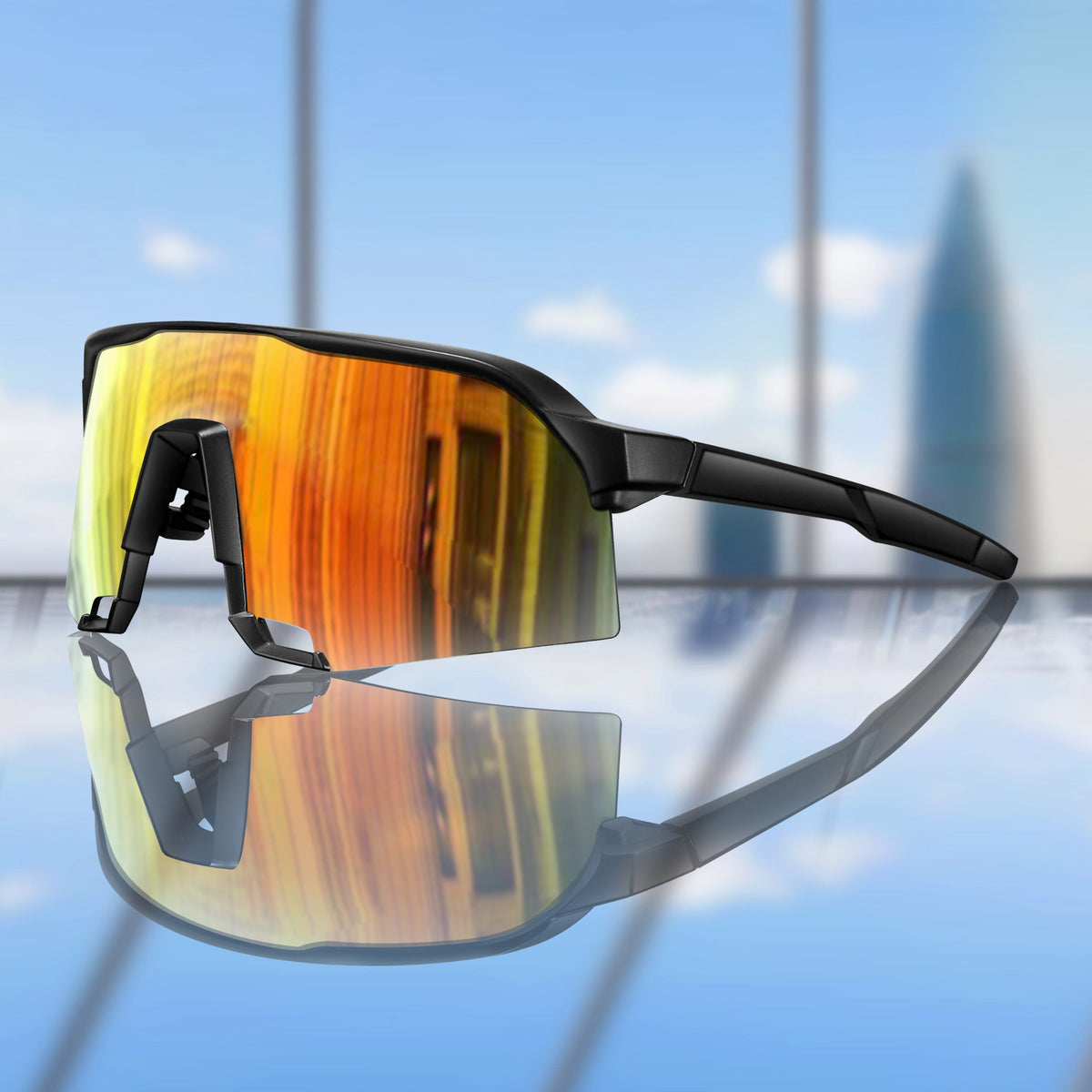 outdoor equipment : Trendy, Coole Buitensportzonnebril Uit Één Stuk in van Pantino