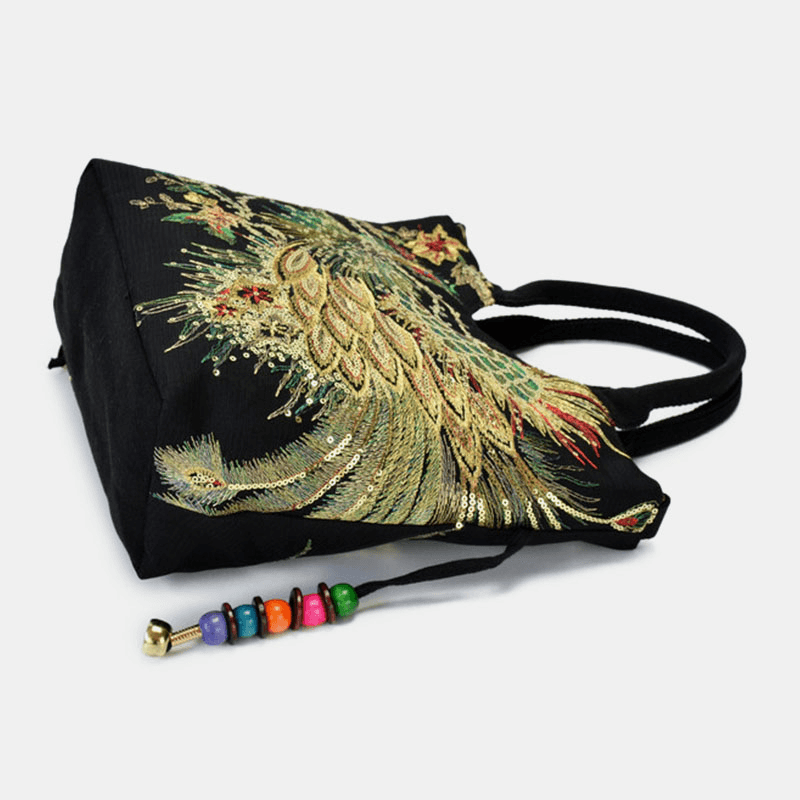 bags : Exquise Pauw Borduurwerk Canvas Multi-Draag Handtassen Ensemble in van Pantino