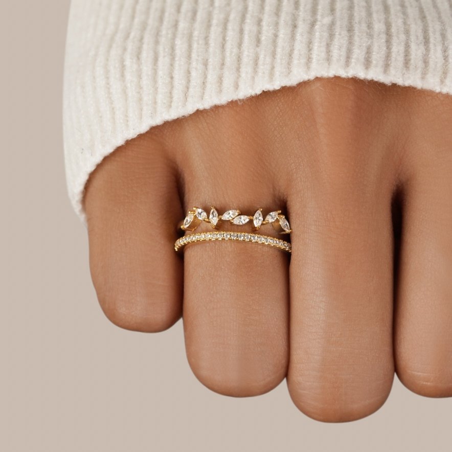 accessories : Mia 18K Crystal Ring in van Pantino