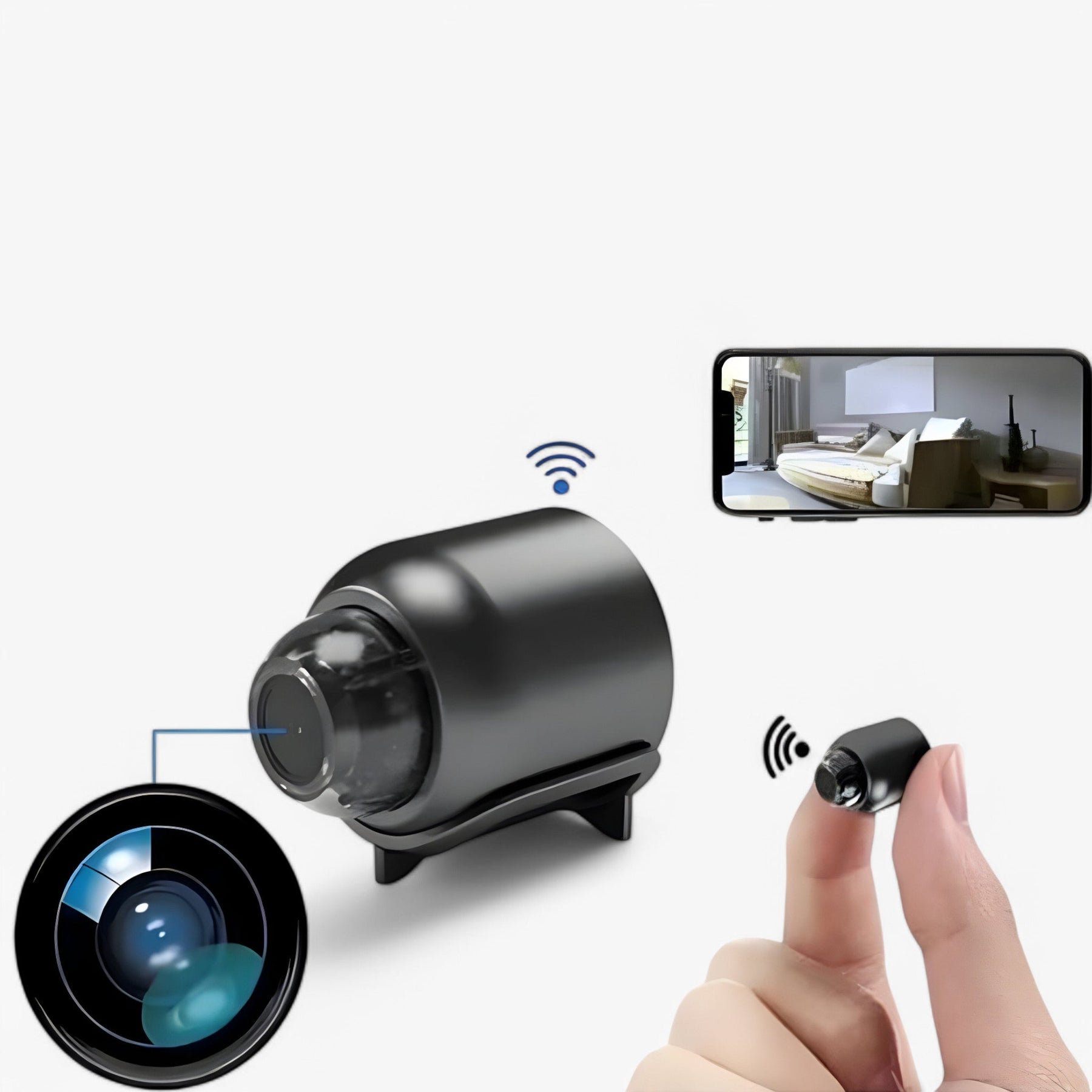 Uniko HD Mini Beveiligingscamera - €25 : Uniko HD Mini Beveiligingscamera in van Pantinoshop