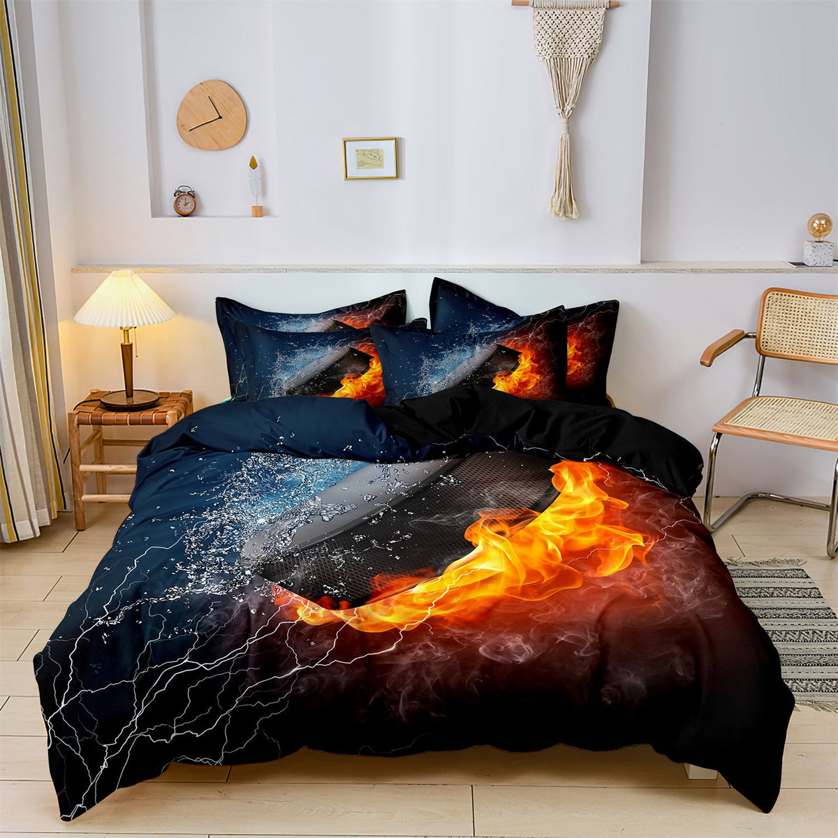 home & garden : CoolCovers - Dekbedovertrek set icehockey | Kind | Tiener | Dekbed | Kussensloop in van Pantino