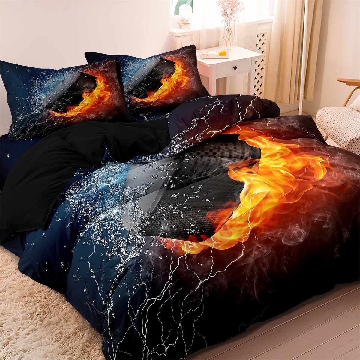 home & garden : CoolCovers - Dekbedovertrek set icehockey | Kind | Tiener | Dekbed | Kussensloop in van Pantino