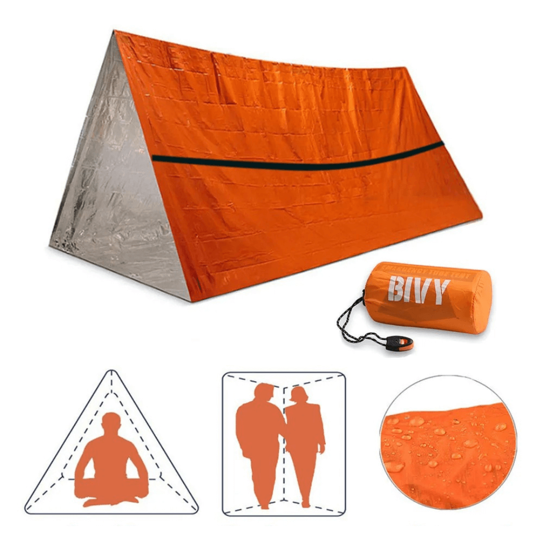 outdoor equipment : Noodtent - Wees verstandig, neem een noodtent mee tijdens kamperen! in van Pantino