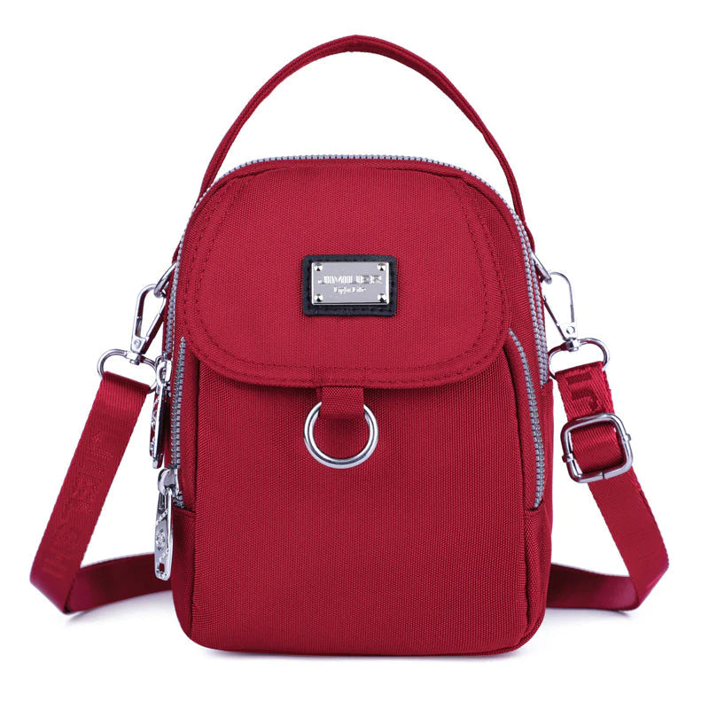 bags : PhoneBag - Telefoonhoesje met rits voor crossbodytas in Rood van kleur van Pantino