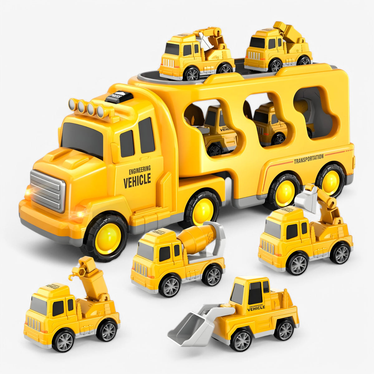 other : WonderWheels | Magische Auto Stad - Vrachtwagen met Licht en Muziek in Geel van Pantino