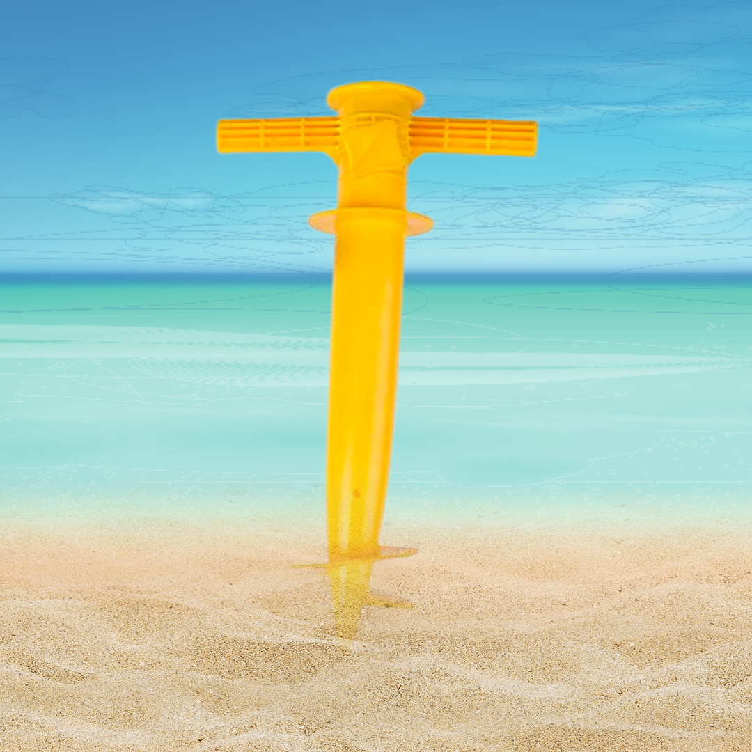 outdoor equipment : Sombri - Verstelbare parasolvoet, stevige grondankers voor strand en terras in Geel van Pantino