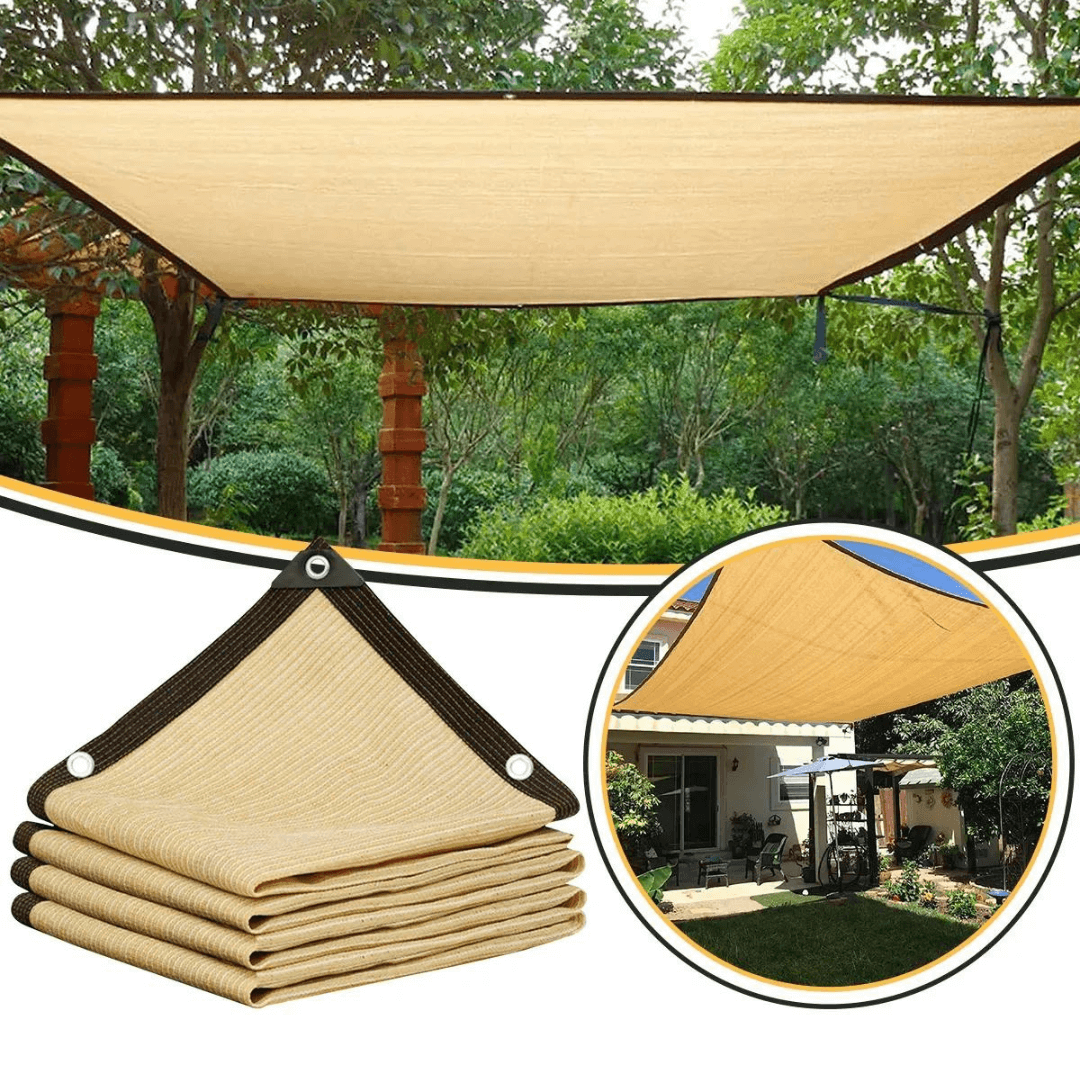 outdoor equipment : Hoogwaardig UV werend Zonneschermnet in Beige (nog 5 op voorraad) 2x2M van Pantino