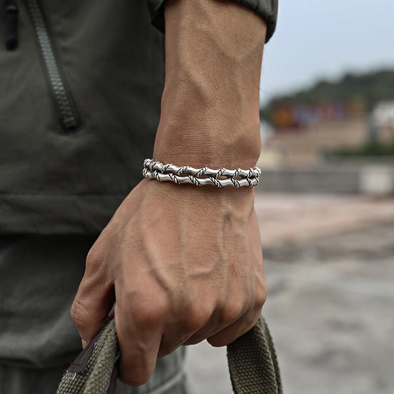 accessories : Serenity - Dubbellaagse Bamboe Armband in van Pantino
