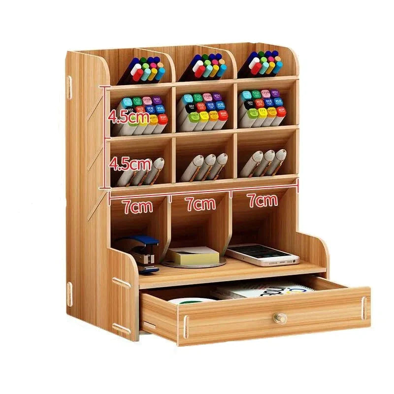 home & garden : PenBox | Desk Organizer | Houten Penhouder | Stijlvolle en Efficiënte Opbergoplossing in van Pantino