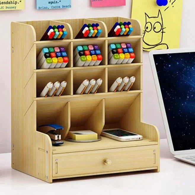 home & garden : PenBox | Desk Organizer | Houten Penhouder | Stijlvolle en Efficiënte Opbergoplossing in van Pantino