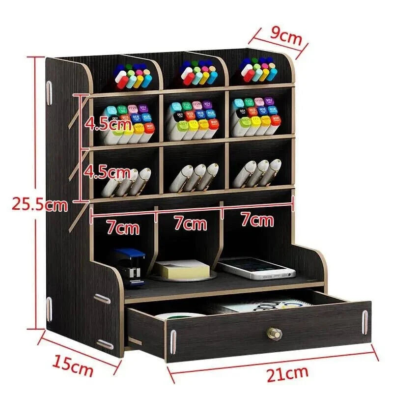 home & garden : PenBox | Desk Organizer | Houten Penhouder | Stijlvolle en Efficiënte Opbergoplossing in van Pantino