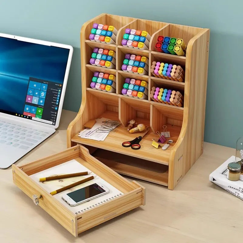 home & garden : PenBox | Desk Organizer | Houten Penhouder | Stijlvolle en Efficiënte Opbergoplossing in van Pantino