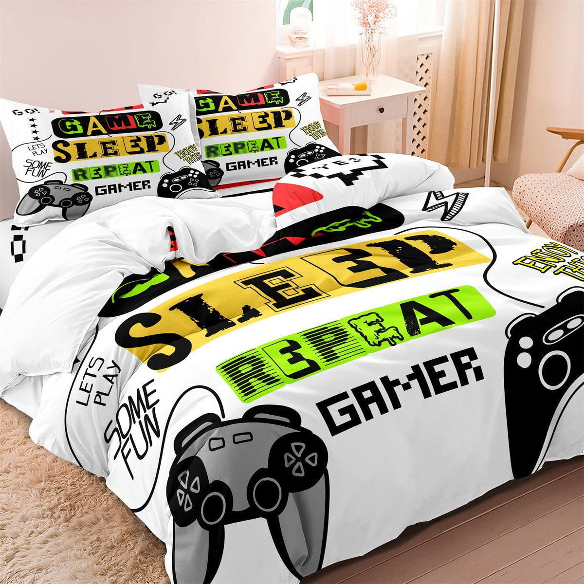 home & garden : CoolCovers - Gamer Kinderdekbedovertrek Beddengoed Set | Tiener | Kinderkamer in van Pantino