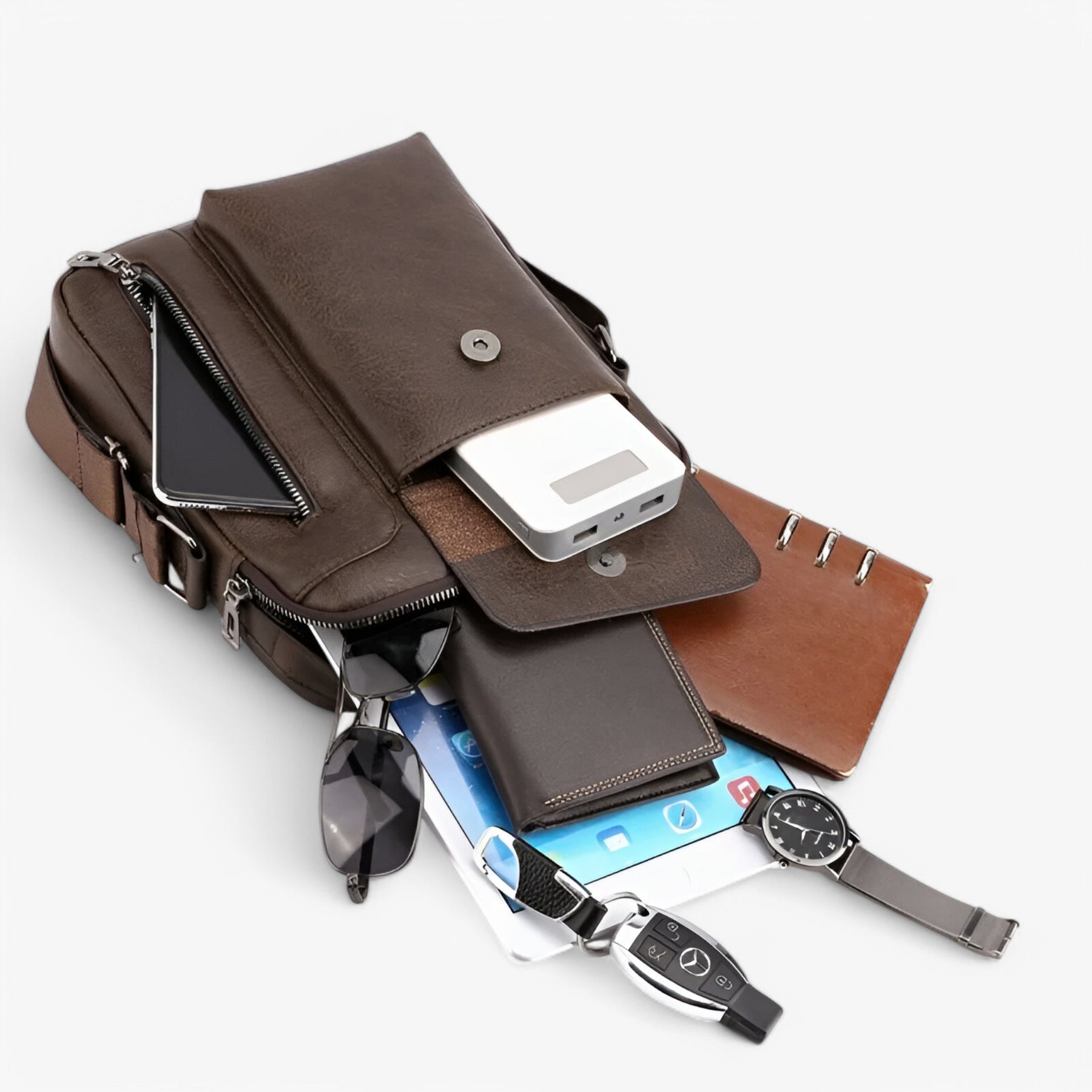 bags : Prestige™ – Luxe Leren Schoudertas voor Stijl en Functionaliteit in van Pantinoshop