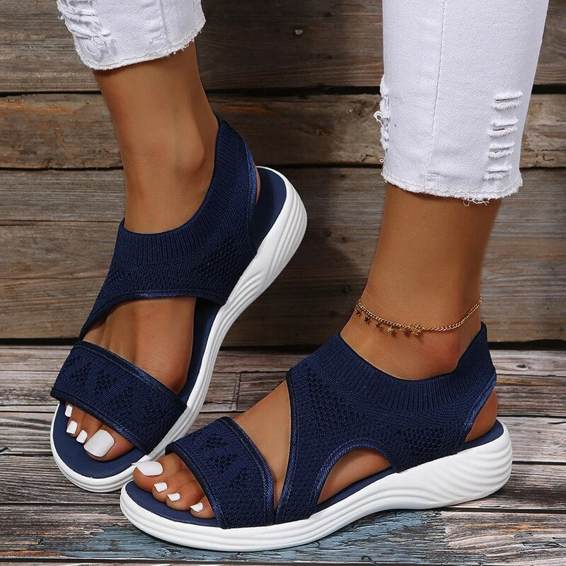 men's fashion : Maud | Stijlvolle Orthopedische Sandalen - Perfect voor Dames die Comfort en Gezondheid Willen in Blauw van Pantino
