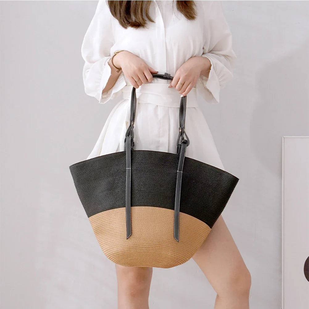 bags : MARJO - Strandschoudertas van stro voor dames in van Pantino