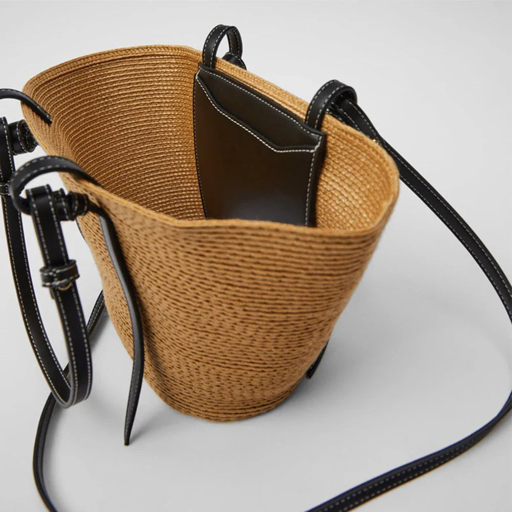 bags : MARJO - Strandschoudertas van stro voor dames in van Pantino