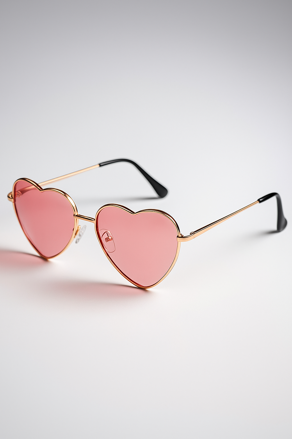 accessories : Gillian | Gradiënt zonnebril in hartvorm - Duidelijke en zure kleuren in Gouden Roze Ander van Pantino