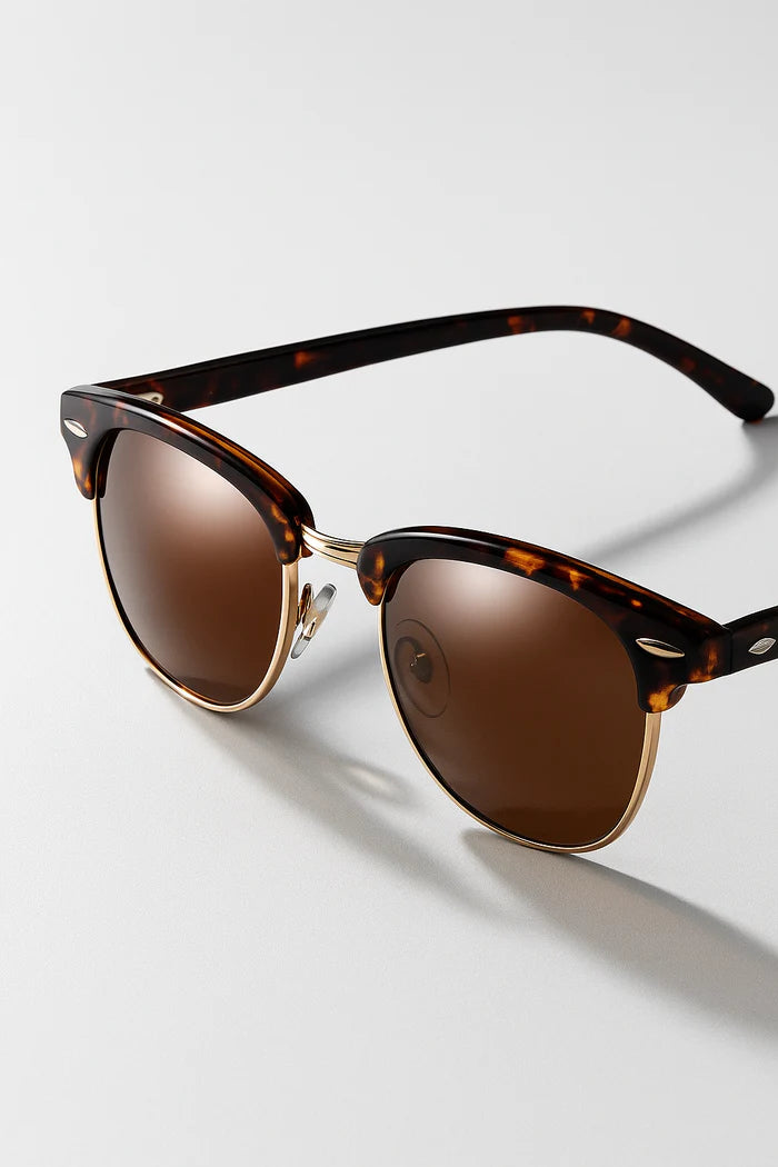 Brant | Halfrand Zonnebril – Stijlvolle UV400 Oogbescherming- €25 : Brant | Halfrand Zonnebril – Stijlvolle UV400 Oogbescherming in Bruin van Pantinoshop