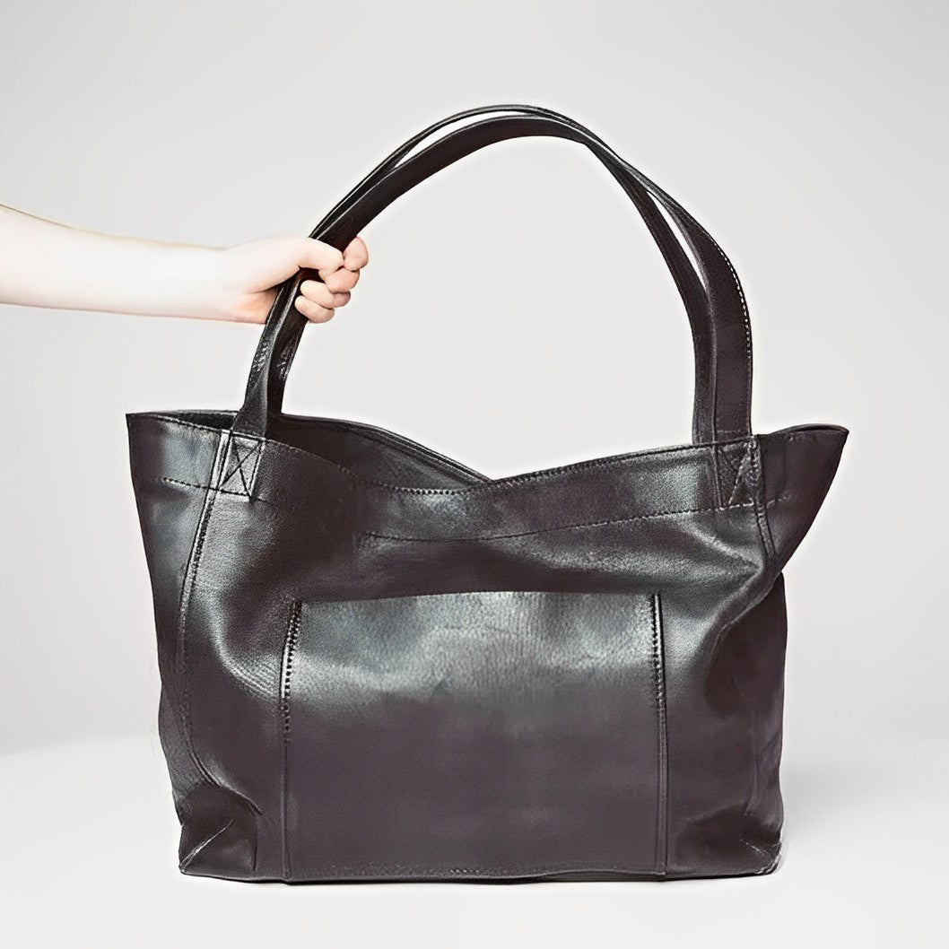 bags : Helen - Vintage Oversized Schoudertas in Zwart van Pantino