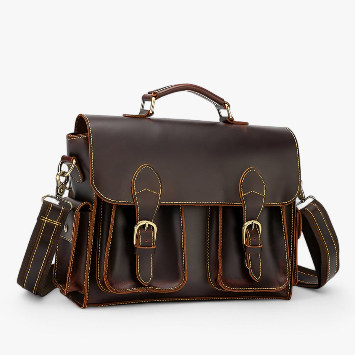 bags : Felix | Retro Lederen Aktetas in van Pantinoshop