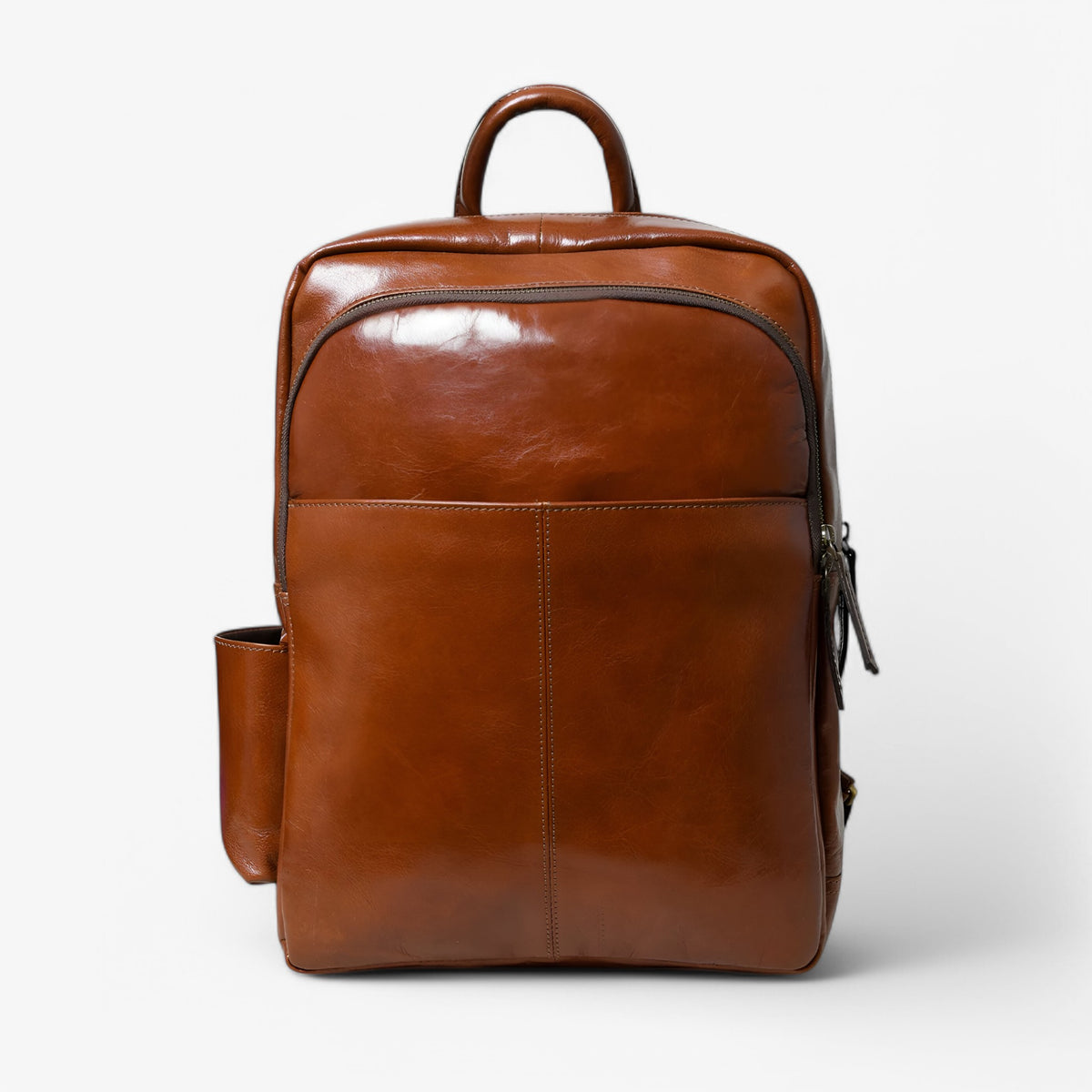 bags : Valentino | Luxe Italiaanse Leren Rugzak - Bruin in van Pantinoshop