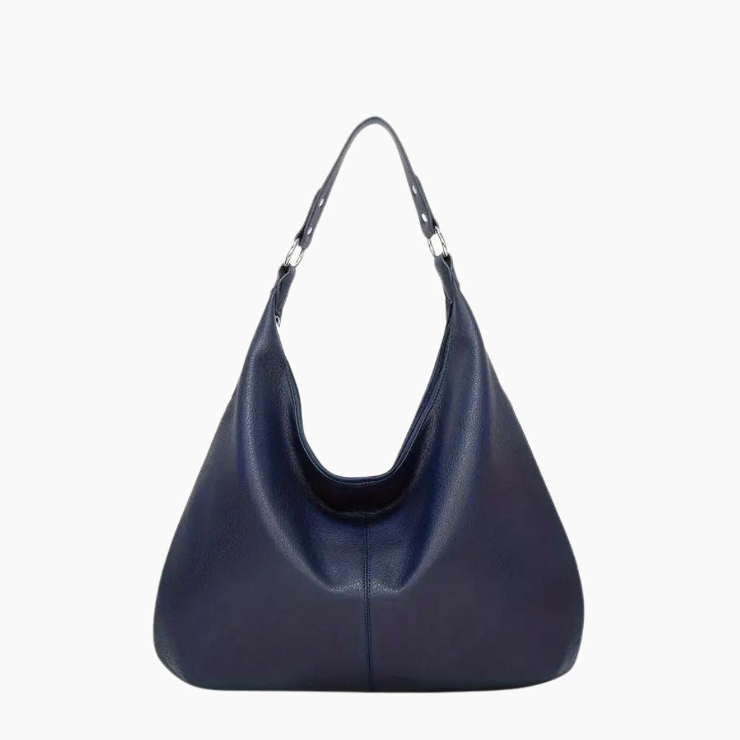 bags : Kaia Vegan Leren Hobo Tas in Blauw van Pantino