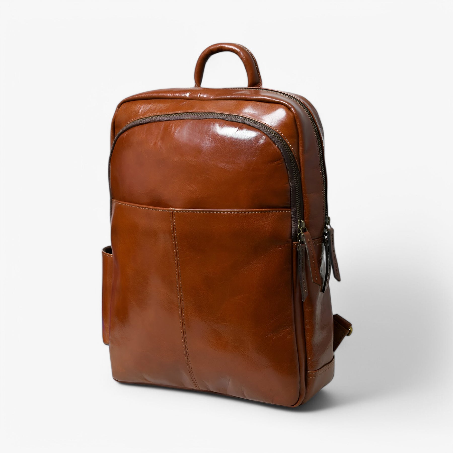 Valentino | Luxe Italiaanse Leren Rugzak - Bruin - €25 : Valentino | Luxe Italiaanse Leren Rugzak - Bruin in van Pantinoshop