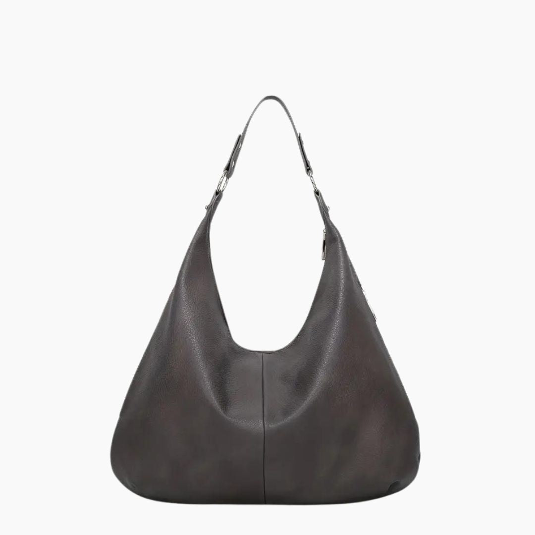 bags : Kaia Vegan Leren Hobo Tas in Grijs van Pantino