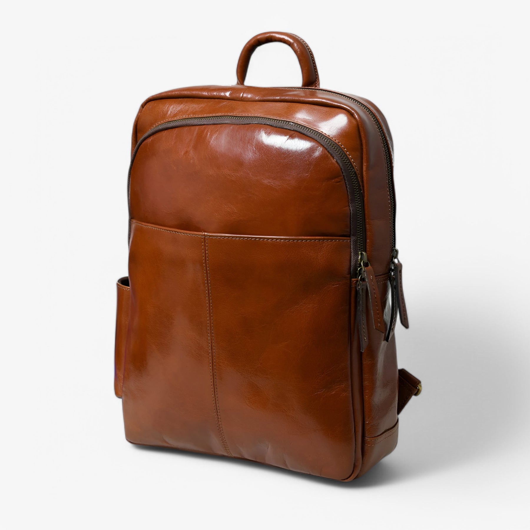 Valentino | Luxe Italiaanse Leren Rugzak - Bruin - €25 : Valentino | Luxe Italiaanse Leren Rugzak - Bruin in van Pantinoshop