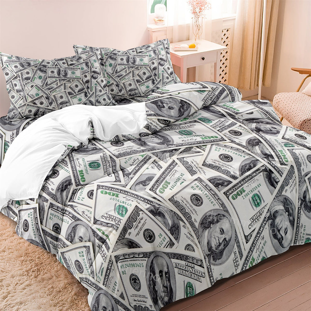 home & garden : CoolCovers - Dekbedovertrek kids Rich Dollars Beddengoed Set Kinderkamer tiener in van Pantino