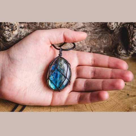 accessories : Drakenhart Labradoriet Ketting in van Pantino