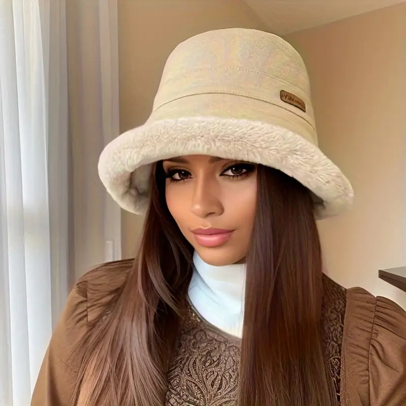 accessories : Winterse hoed in Beige van Pantino