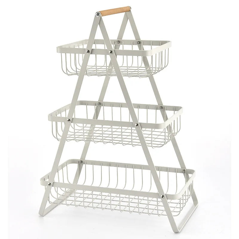 home & garden : FruitCascade - 3-laags Fruitmand in 3 niveaus wit van Pantino